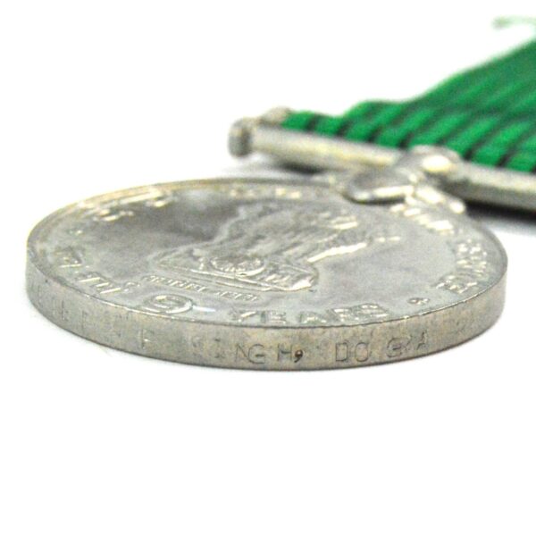 Indian 9 Year Long Service Medal, Sepoy P. Singh, Dogra Regiment - Image 3
