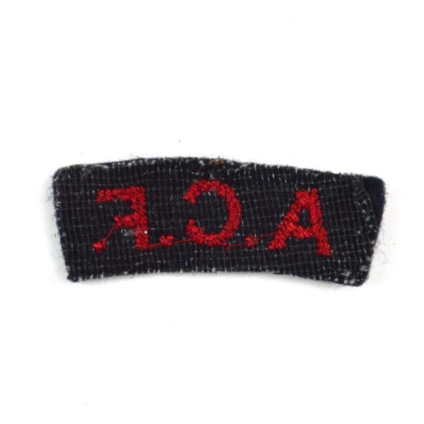 Army Cadet Force (ACF) Embroidered Shoulder Title, Red on Blue - Image 2