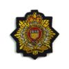 Royal Logistics Corps Officer's Embroidered (Black Background) Beret Badge, Queen's Crown