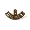 8th Punjab Regiment Brass Shoulder Title