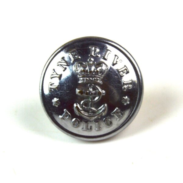 Tyne River Police Chrome Button (22mm)