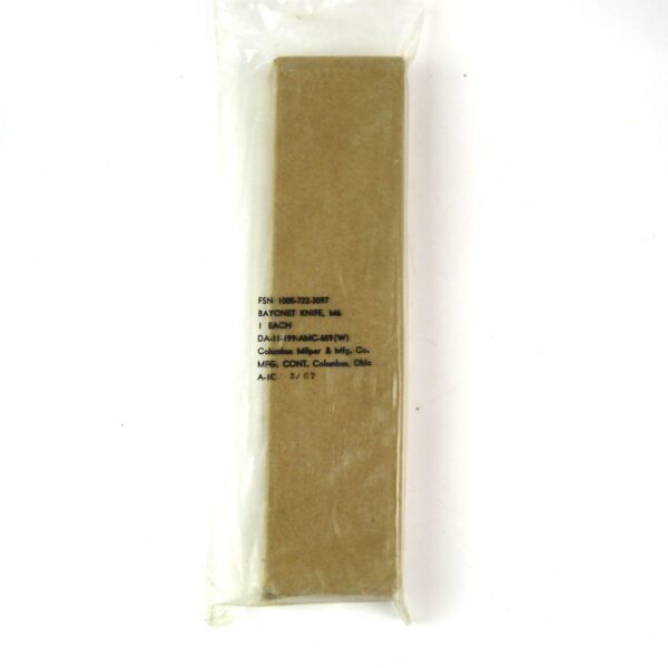 US M6 Bayonet by Columbus Milpar & Manufacturing Co. in Unissued Box, Packed March 1967