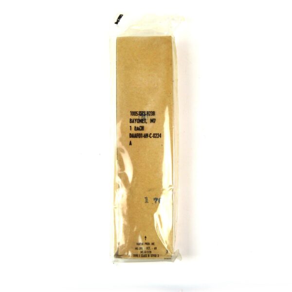 Vietnam War Era US M7 Bayonet by Bauer Ordnance Corp. in Unissued Box, Packed January 1970