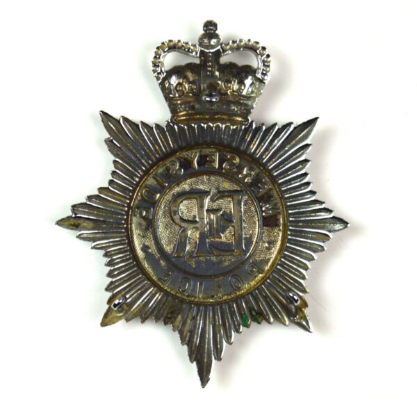 Merseyside Police Chrome Helmet Plate, ERII - Image 2