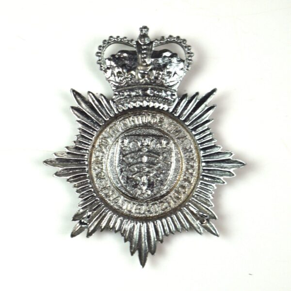 Essex and Southend-On-Sea Constabulary Chrome Helmet Plate, Queen's Crown - Image 2