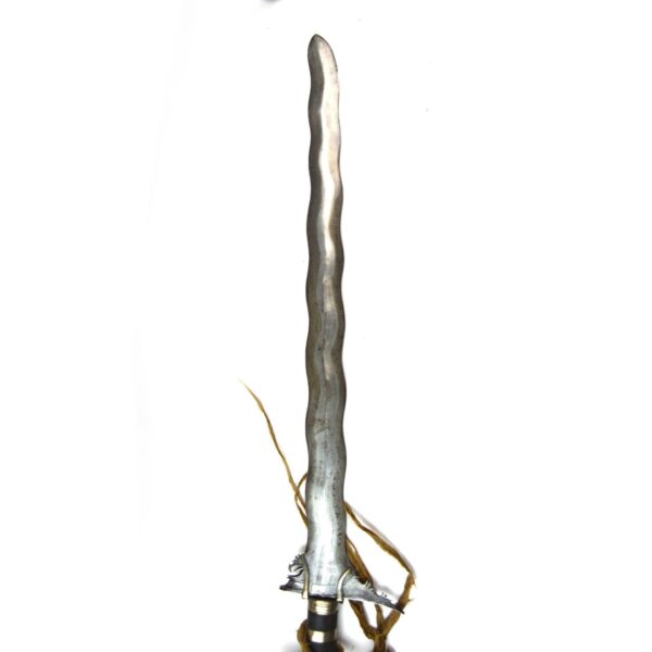 Indonesian Moro Kris in Wooden Scabbard - Image 10