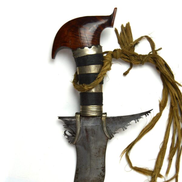 Indonesian Moro Kris in Wooden Scabbard - Image 8