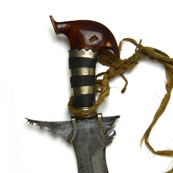 Indonesian Moro Kris in Wooden Scabbard - Image 7