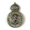 Kent Constabulary Chrome Cap Badge, King's Crown