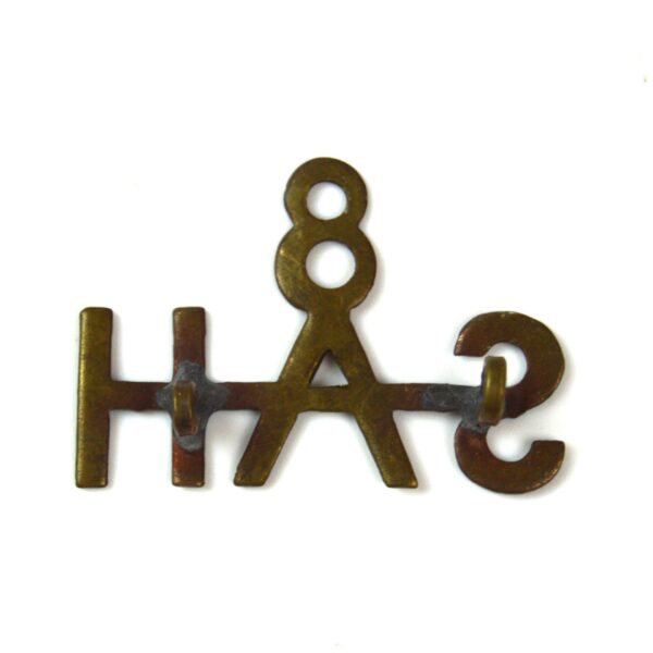 8th South African Horse (1915-1918 Pattern) Brass Shoulder Title, Hand Cut - Image 2