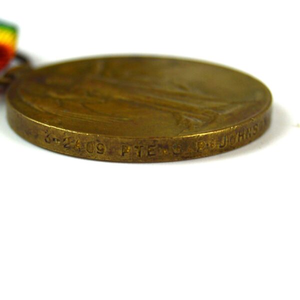War and Victory Medal, Lance Corporal Samuel Prior Johnson, 2nd York and Lancaster Regiment/Northumberland Fusiliers - Image 4
