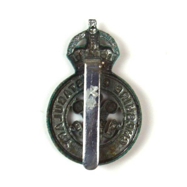 Cheshire Constabulary (Prince of Wales's Feathers Pattern) Chrome Cap Badge, King's Crown - Image 2