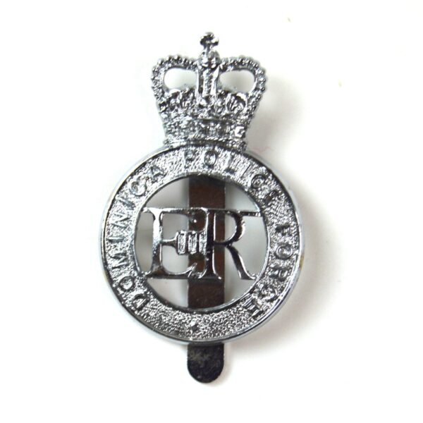 Dominica Police Force Chrome Cap Badge, ERII