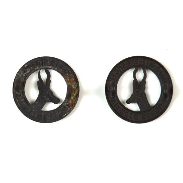 South African Union Defence Force General Service (1940-1945 Pattern) Bronze Collar Badge, Pair - Image 2