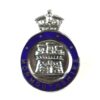 Monmouthshire Constabulary Chrome and Enamel Collar Badge, King's Crown