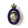 East Suffolk Police Reserve Silver Plate and Blue Enamel Lapel Badge, King's Crown