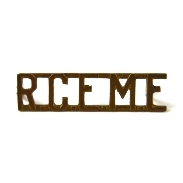 Royal Canadian Electrical and Mechanical Engineers (RCEME) Brass Shoulder Title