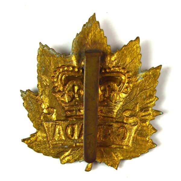 Canadian Militia Large Pattern Slouch Hat Cap Badge, Queen Victoria Crown, Original - Image 2