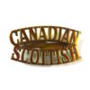 Canadian Scottish Regiment (CANADIAN SCOTTISH) Brass Shoulder Title, Pair