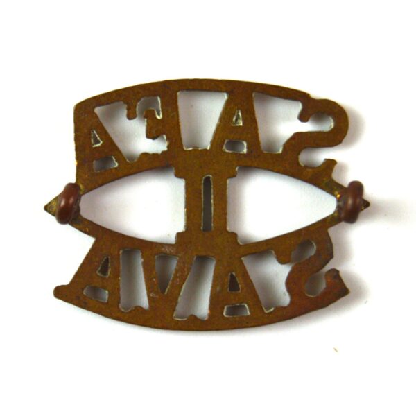 2nd South African Field Artillery (SAFA-II-SAVA) (Post-1923 Pattern) Brass Shoulder Title - Image 2