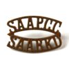 South African Administrative Pay & Clerical Corps (SAAPCC/SAABKD) Brass Shoulder Title