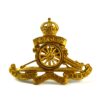 Royal Artillery Gilt Officer's Cap Badge, Pre-1952, King's Crown