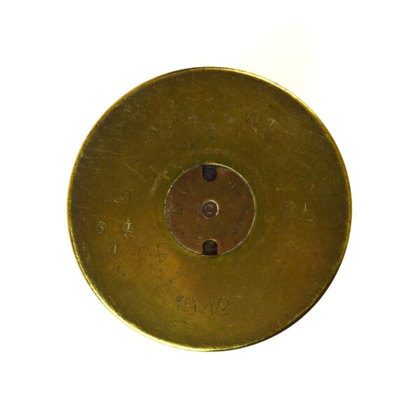 Shortened British 6 Pounder 7 Cwt Brass Shell Case, Dated 1942 - Image 4