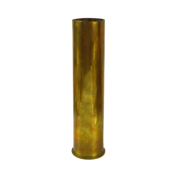 British 3 Pounder Naval Blank Brass Shell Case, Dated 1977 by Royal Laboratories, Birtley - Image 2