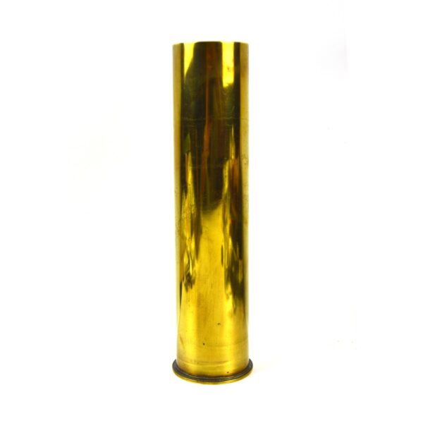 British 3 Pounder Naval Blank Brass Shell Case, Dated 1972 by Royal Laboratories, Birtley