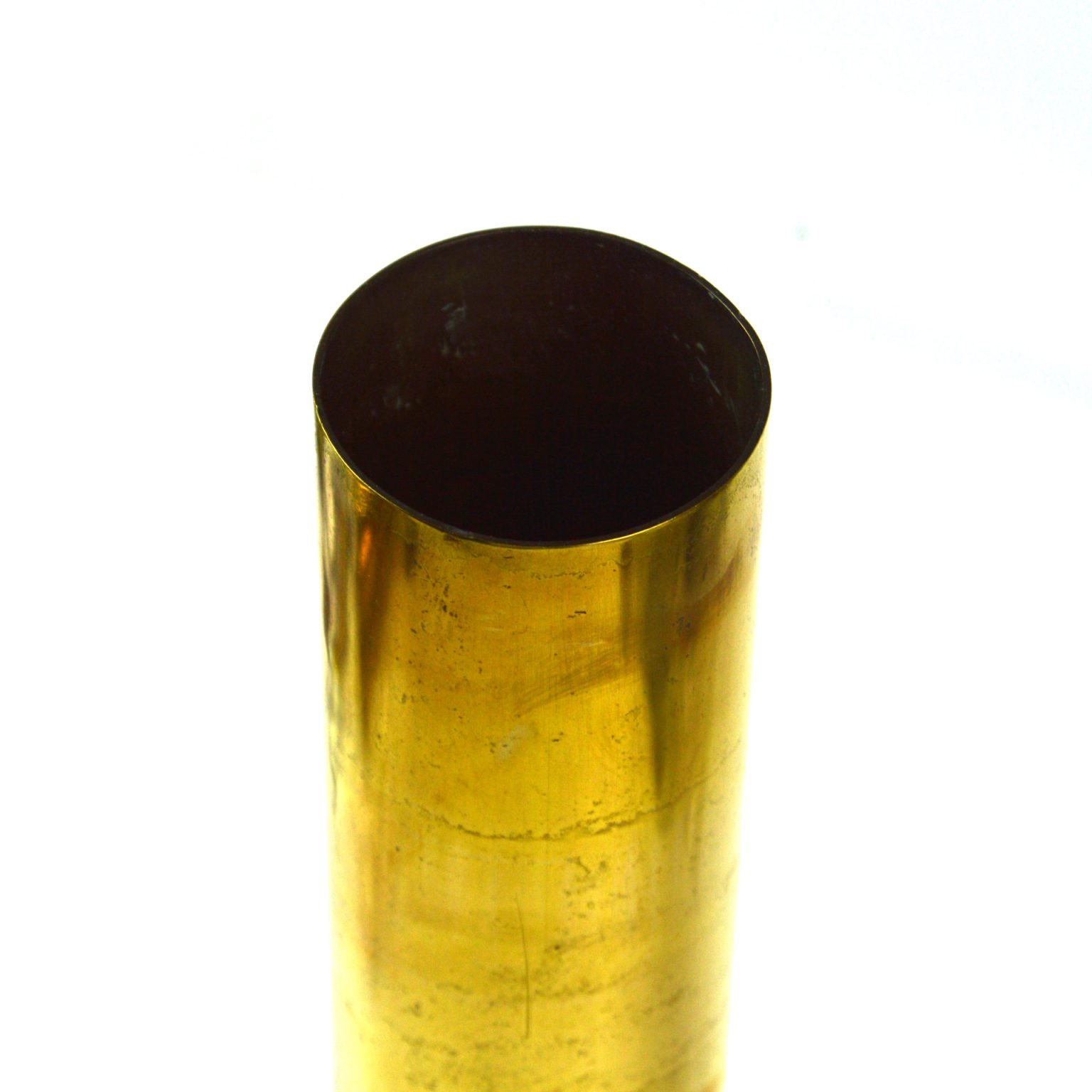 British 3 Pounder Naval Blank Brass Shell Case, Dated 1972 by Royal ...