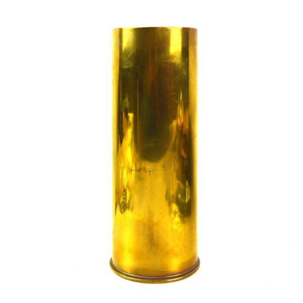 Shortened British 25 Pounder Mk. II Brass Shell Case, Dated 1941 by Robert Mitchell & Co., Canada