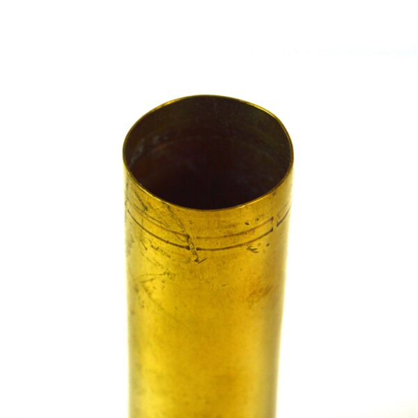 British 30mm ADEN Cannon Brass Shell Case, Dated 1975 by Radway Green - Image 3