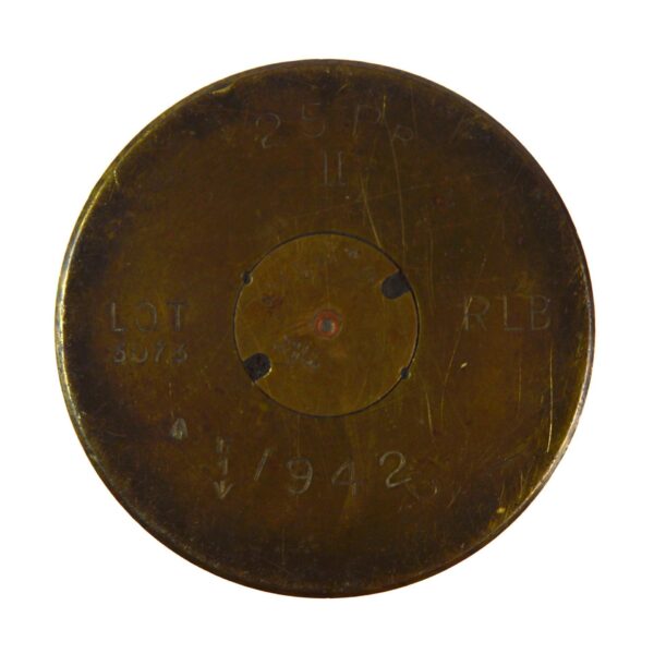 British 25 Pounder Mk. II Brass Shell Case, Dated 1942 by the Royal Laboratories, Birtley - Image 4