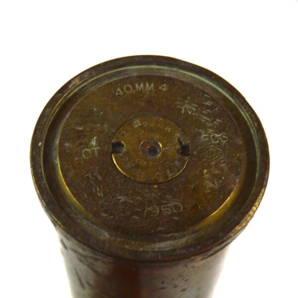 British 40mm Mk. 4 Naval Brass Shell Case, Dated 1950 by ECC - Image 4