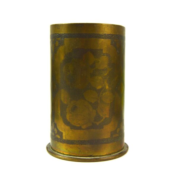 Imperial German 7.7cm Trench Art Vase, Dated 1916