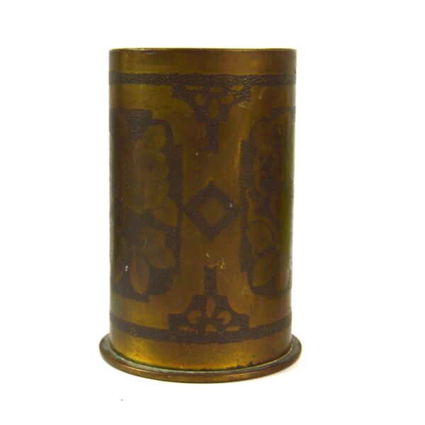 Imperial German 7.7cm Trench Art Vase, Dated 1916 - Image 2