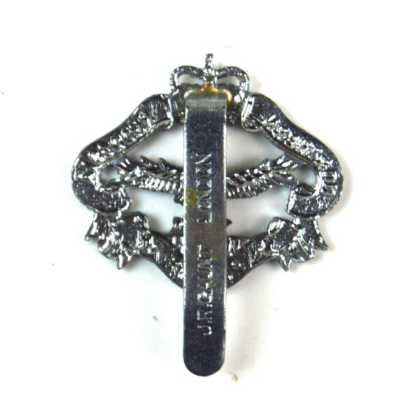 Northern Rhodesia Police Chrome Cap Badge, Queen's Crown - Image 2