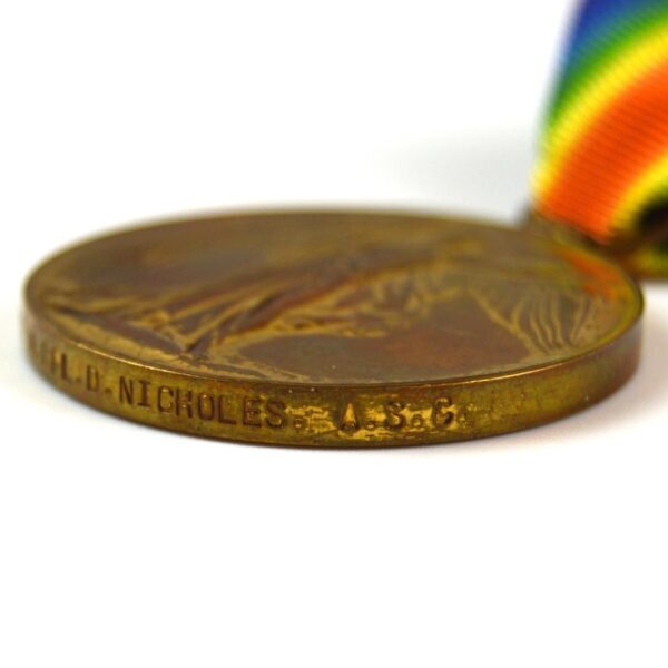 Victory Medal, Acting Corporal Douglas Nicholes, Army Service Corps (ASC) - Image 3