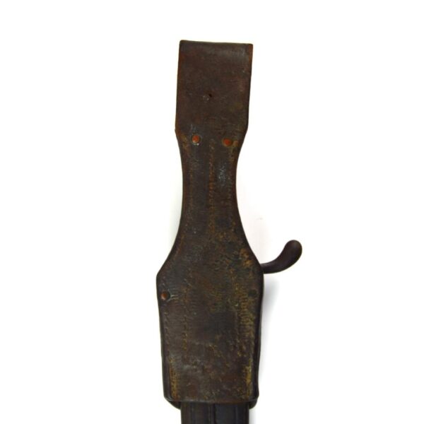 Imperial German Mauser SG 1898/05 a/A Butcher Bayonet in Leather Scabbard and Frog, Dated 1915 - Image 5