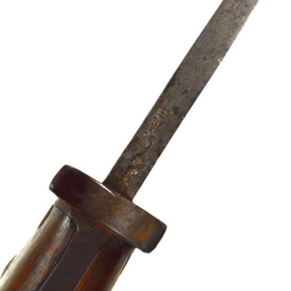 Imperial German Mauser SG 1898/05 a/A Butcher Bayonet in Leather Scabbard and Frog, Dated 1915 - Image 11