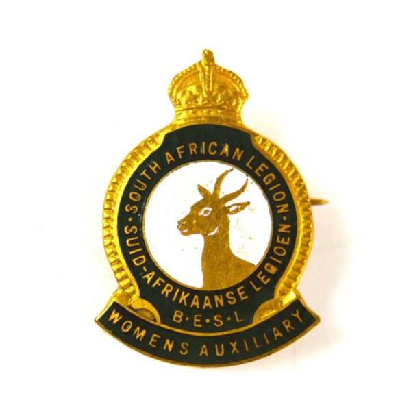 South African British Empire Service League, Women's Auxiliary Enamel Lapel Badge, King's Crown