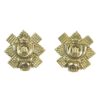 Victorian Highland Light Infantry (HLI) Collar Badges, Pair, Original