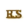 Royal Scots (RS) Brass Shoulder Title