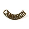 Queen's Own Cameron Highlanders (CAMERON) Brass Shoulder Title