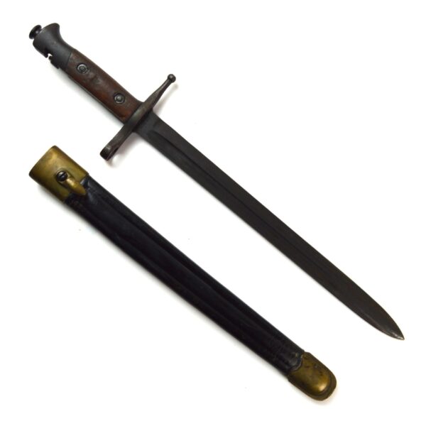Italian M1891-TS (Truppe Speciali) Mannlicher-Carcano Bayonet in Leather Scabbard