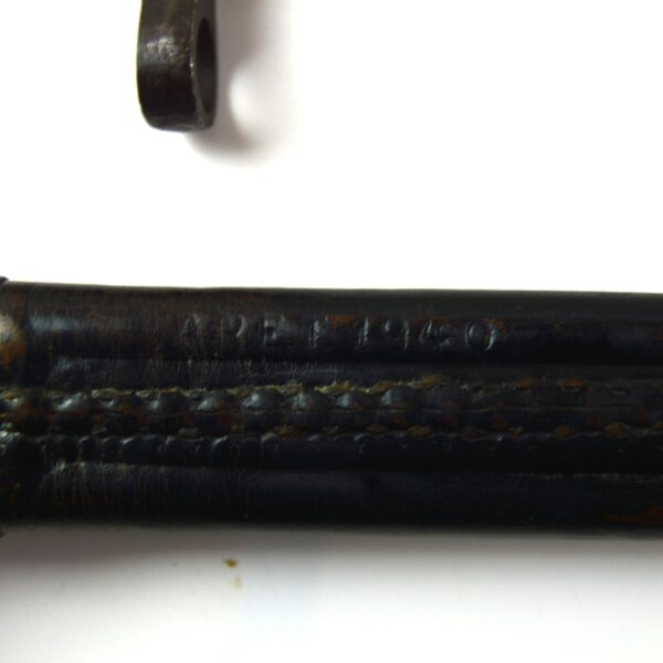 Italian M1891-TS (Truppe Speciali) Mannlicher-Carcano Bayonet in Leather Scabbard - Image 7