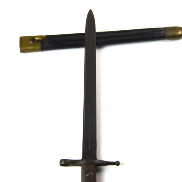 Italian M1891-TS (Truppe Speciali) Mannlicher-Carcano Bayonet in Leather Scabbard - Image 5