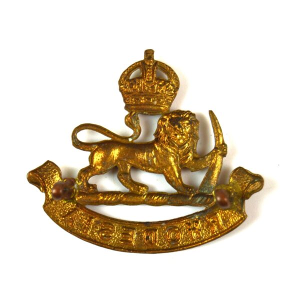 Southern Rhodesia Staff Corps (1942-57 Pattern) Brass Cap Badge, King's Crown - Image 2