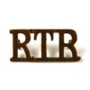 Royal Tank Regiment (RTR) (Large Pattern) Brass Shoulder Title