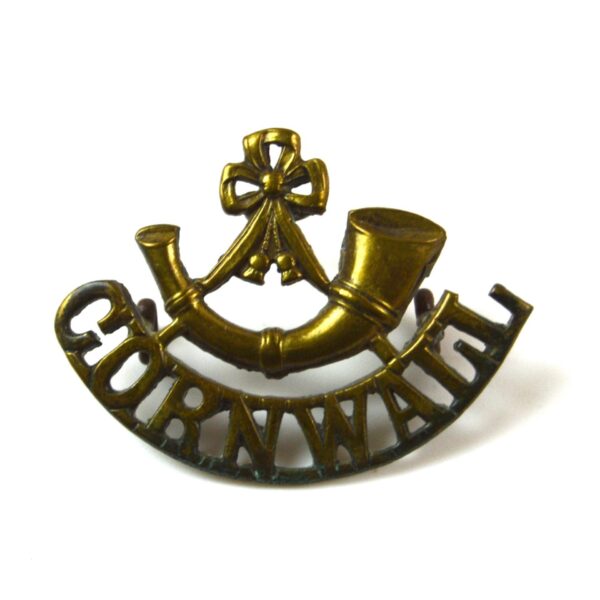 Duke of Cornwall's Light Infantry 1-Piece Brass Shoulder Title